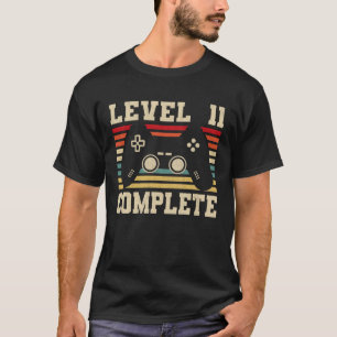 Level 11 Complete 11e Jubileum videogamer T-shirt