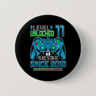 Level 11 Ontgrendeld Geweldig 2012 Computerspel 11 Ronde Button 5,7 Cm