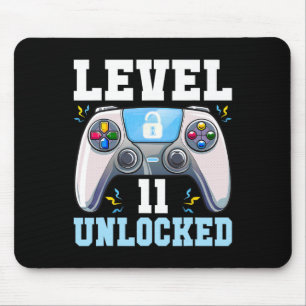 Level 11 Ontgrendeld Videospel 11e Verjaardag Game Muismat