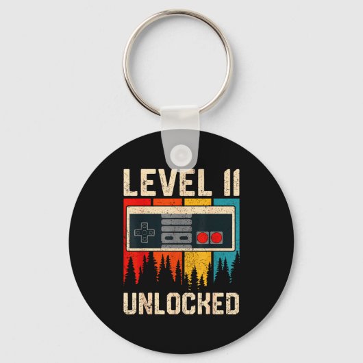 Level 11 Unlocked Video Game Controller Birthday M Sleutelhanger (Voorkant)