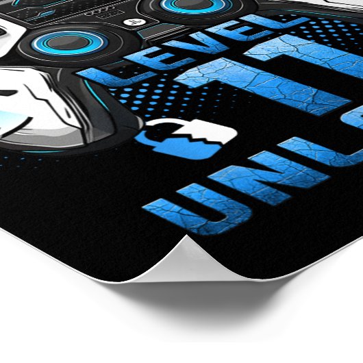 Level 11 Unlocked Video Gamer 11th Birthday Boys Poster (Hoek)