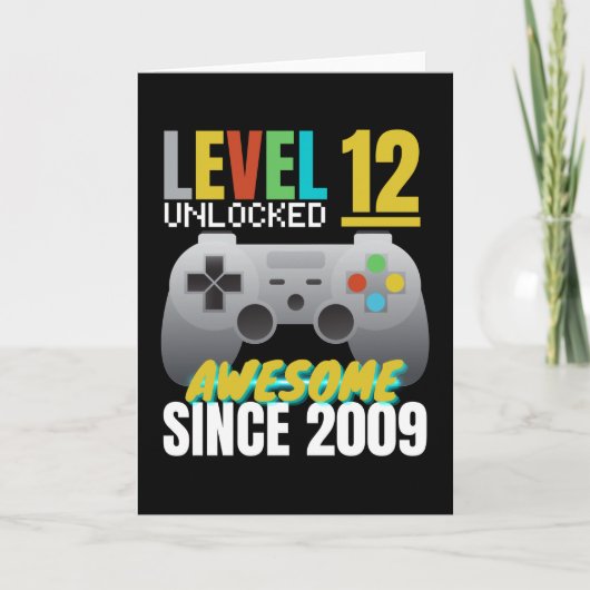 Level 12 Ontgrendeld Geweldig Sinds 2009 Kaart (Voorkant)