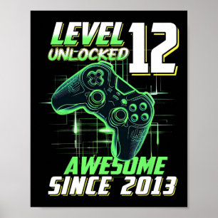 Level 12 Ontgrendeld Geweldig Sinds 2013 12e Verja Poster