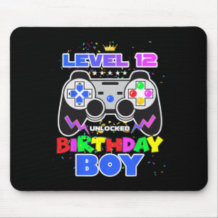 Level 12 Unlocked Birthday Boy 12th Birthday Video Muismat