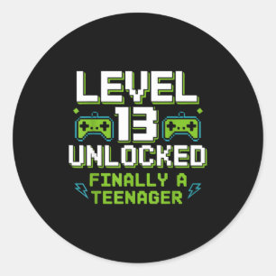 Level 13 ontgrendeld eindelijk een tiener 13e verj ronde sticker