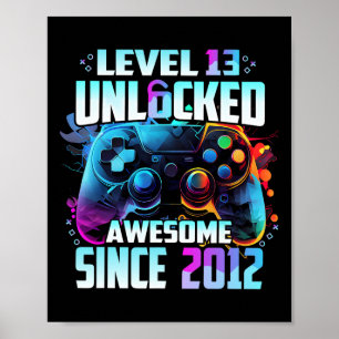 Level 13 Ontgrendeld Geweldig Sinds 2012 13e Verja Poster