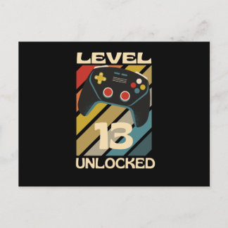 Level 13 Ontgrendeld Grappige Gaming Briefkaart