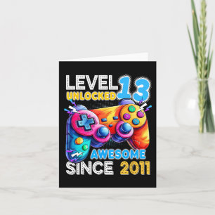 Level 13 ontgrendeld videospel 13e verjaardag kaart
