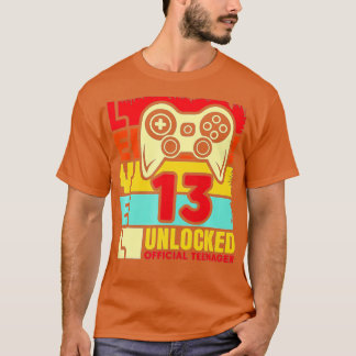 Level 13 Unlocked 13th Video Birthday Gift T-shirt