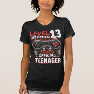 Level 13 Unlocked Official Teenager Video Game 13t T-shirt