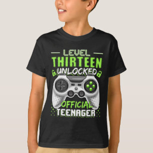 Level 13 Unlocked Official Teenager Video Game 13t T-shirt