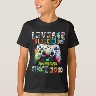Level 15 Ontgrendeld Geweldig Sinds 2010 15e Verja T-shirt