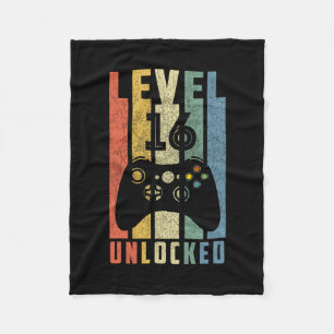 Level 16 Ontgrendeld 16e Videospelletjes Verjaarda Fleece Deken