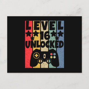 Level 16 Ontgrendeld Briefkaart