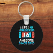 Level 16 Unlocked Awesome Since 2010 16th Birthday Sleutelhanger (Voorkant)