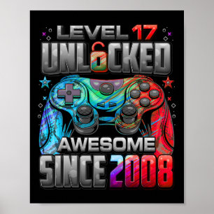Level 17 Ontgrendeld Geweldig Sinds 2008 17e Verja Poster