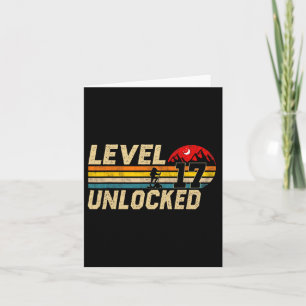 Level 17 ontgrendeld Vintage 17-jarige wandelaars Kaart