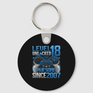 Level 18 Ontgrendeld 18 Jaar Oude Cadeaus Jongens Sleutelhanger