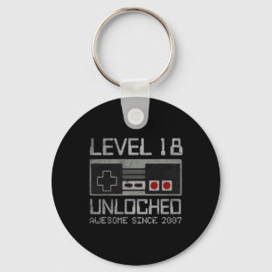 Level 18 Ontgrendeld 18e Verjaardag 18 Jaar Oude V Sleutelhanger