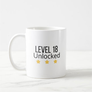 Level 18 Ontgrendeld Geel Verjaardagsmok Koffiemok