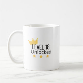 Level 18 Ontgrendeld Geel Verjaardagsmok Koffiemok