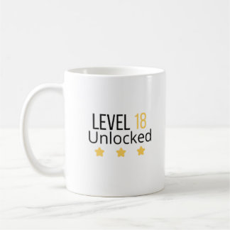Level 18 Ontgrendeld Geel Verjaardagsmok Koffiemok
