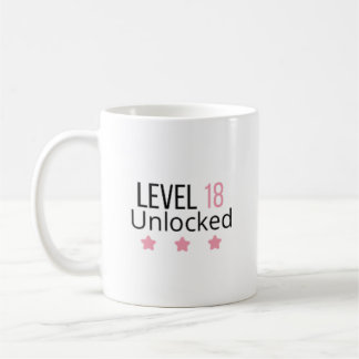 Level 18 Ontgrendeld Roze Verjaardagsmok Koffiemok