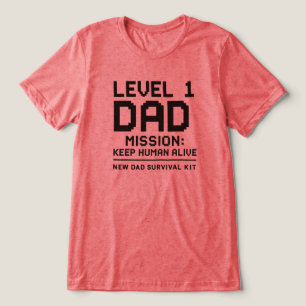 Level 1 Papa Missie Menselijke Levens Behouden Gra Tri-Blend Shirt