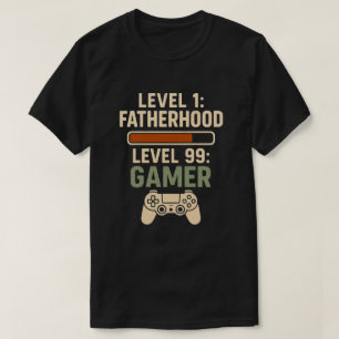 Level 1 Vader zijn, Level 99 Gamer Ontwerp T-shirt