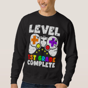 Level 1e klas voltooid laatste schooldag gamen trui