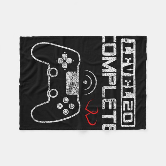 Level 20 Complete 20e bruiloft Jubileum Vrouwen M Fleece Deken (Voorkant (Horizontaal))