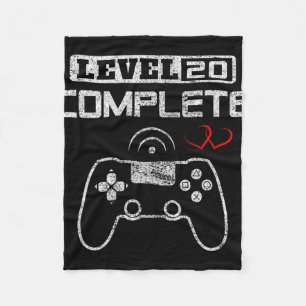 Level 20 Complete 20e bruiloft Jubileum Vrouwen M Fleece Deken