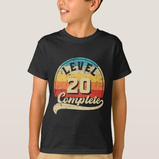 Level 20 Complete Gamer T-shirt 20ste bruiloft Ann (Voorkant)