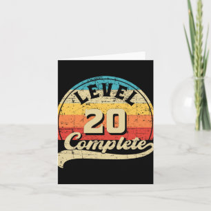Level 20 Complete Gamer T-shirt 20ste bruiloft Ann Kaart