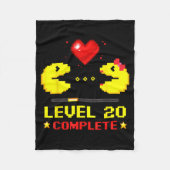 Level 20 Complete Gamers 20th Wedding Anniversary  Fleece Deken (Voorkant)