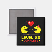 Level 20 Complete Gamers 20th Wedding Anniversary  Magneet (Voorkant / Achterkant)