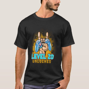 Level 20 Ontgrendeld Grappige Videospeler 20ste Ve T-shirt