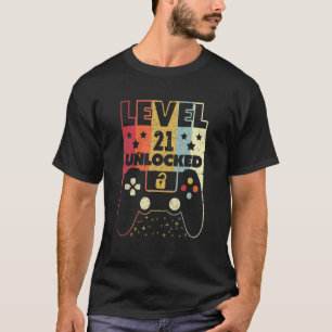 Level 21 21e Birthday-T-shirt voor onvergrendelde T-shirt