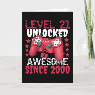 Level 21 Unlocked Awesome Since 2000 Kaart
