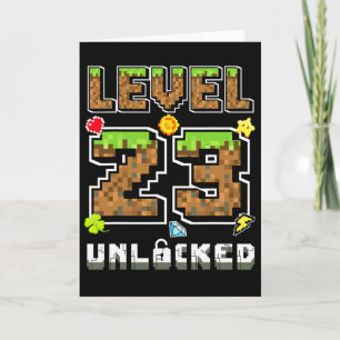 Level 23 Ontgrendeld Verjaardag 23 Jaar Verjaardag Kaart