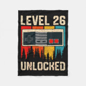 Level 26 Unlocked Video Game Controller Birthday M Fleece Deken (Voorkant)