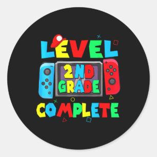 Level 2e leerjaar Voltooid Laatste schooldag Video Ronde Sticker