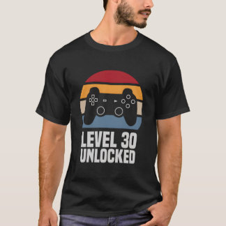 Level 30 Ontgrendeld 30 Videogamer T-shirt