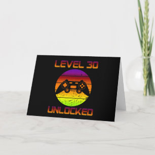 Level 30 Ontgrendeld 30e Videospelletjes Verjaarda Kaart