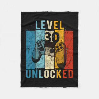 Level 30 Ontgrendeld Videogamer 30 Jaar Oude 30e V Fleece Deken