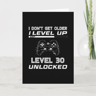 Level 30 Ontgrendelde Gamer 30e Verjaardag Decorat Kaart