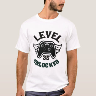 Level 35 Ontgrendeld 35 Verjaardag Gamen 35 Verjaa T-shirt