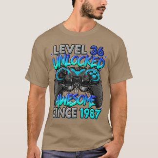 Level 36 Ontgrendeld Geweldig Sinds 1987 36e Verja T-shirt