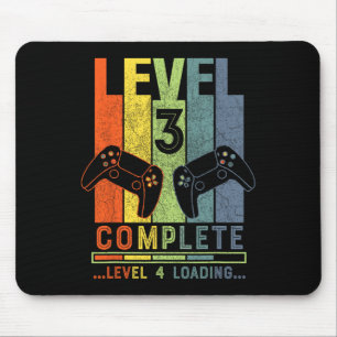 Level 3 Complete Gamer Cadeau 3 Jaar Trouwdag Muismat