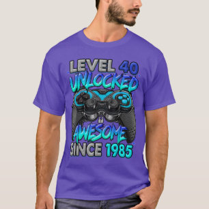 Level 40 Ontgrendeld Geweldig Sinds 1985 40ste Ver T-shirt